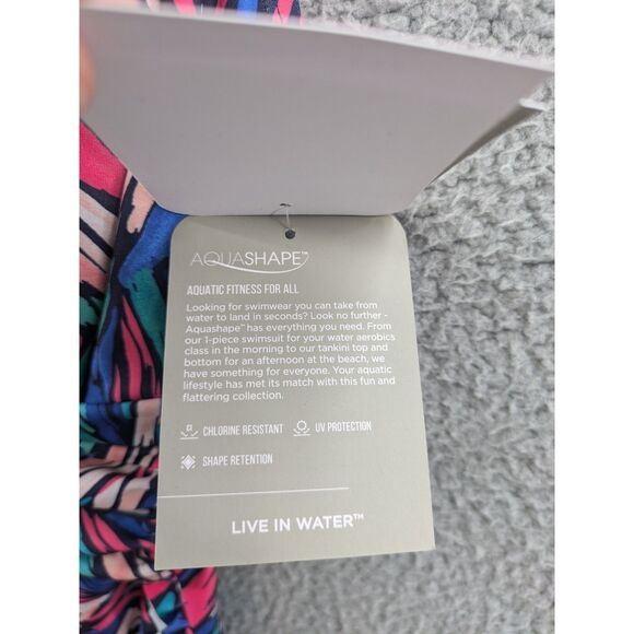 *NEW* Dolfin Aquashape Women's Wrap Front Tankini Top Bliss Print sz Small - Picture 8 of 13